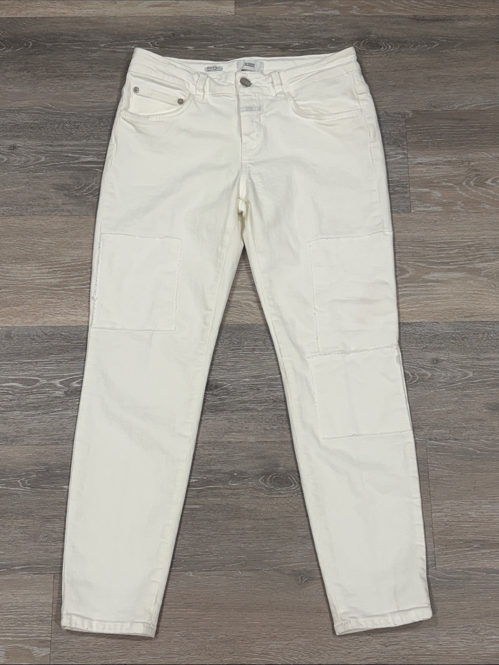 CLOSED Baker White Skinny Patchwork Jeans